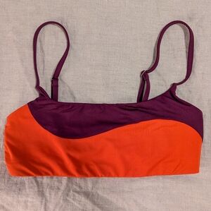 Athleta Asym colorblock bikini top